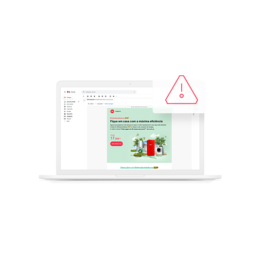 Se receber um email fraudulento
