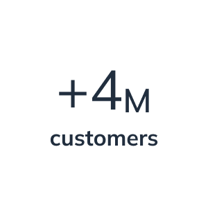+ 4M customers