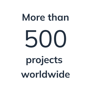 More than 500 projects worldwide