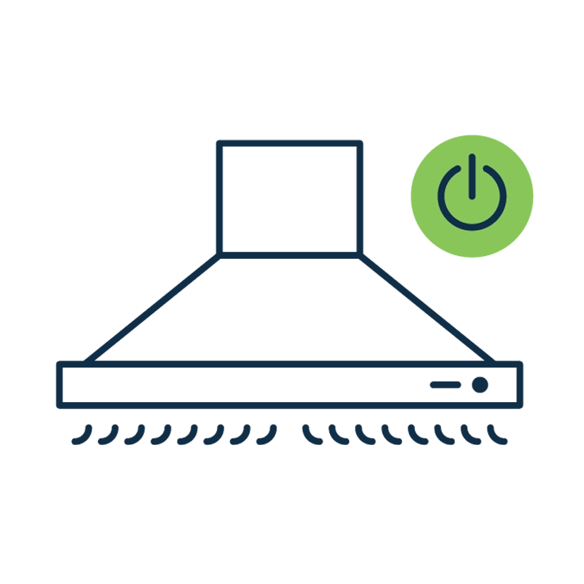 Exaustor a funcionar