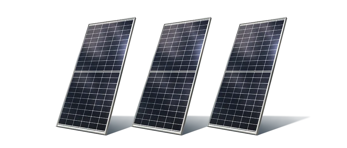 3 painéis solares