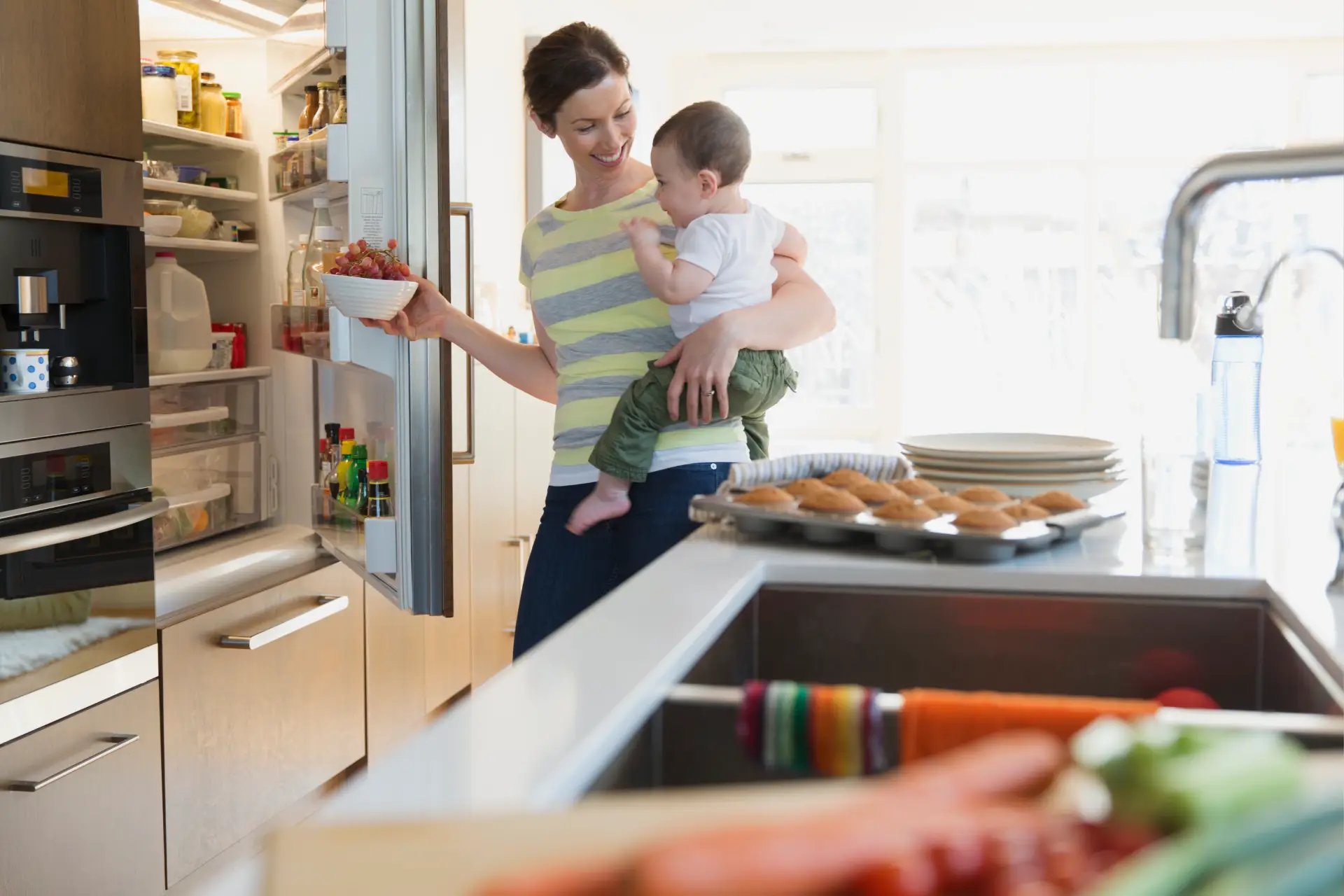 Poupe com uma boa utilização do frigorífico