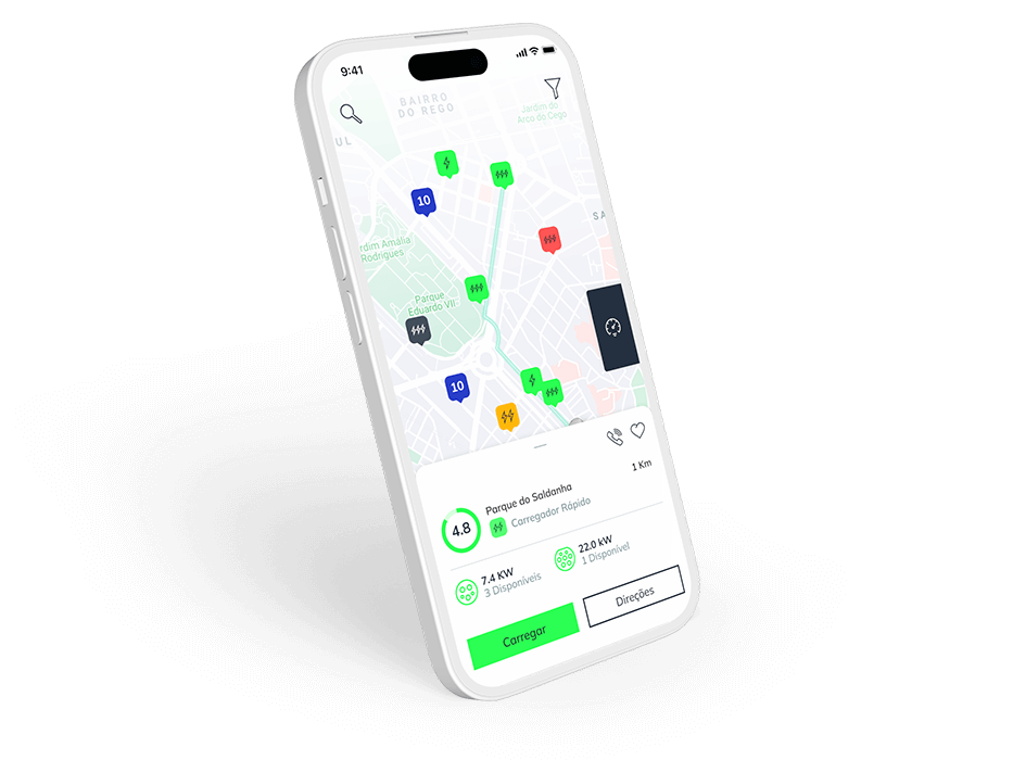 Ecrã da App EDP charge que mostra como é feita monotorização dos carregamentos